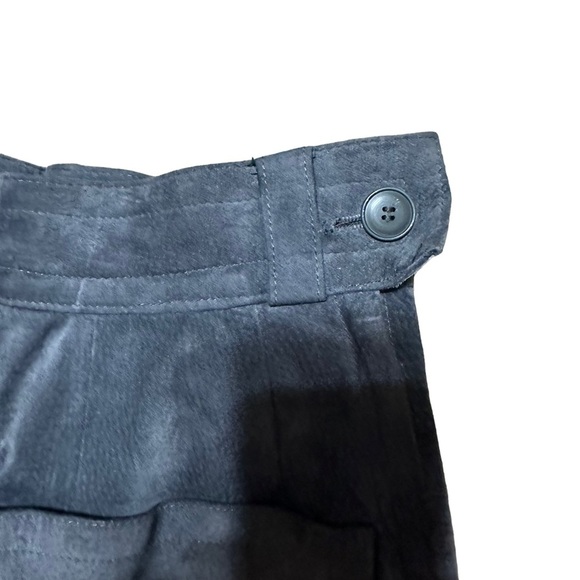 Vintage 1970s Saint Laurent YSL Grey Suede Skirt Size 25 - Picture 8 of 10